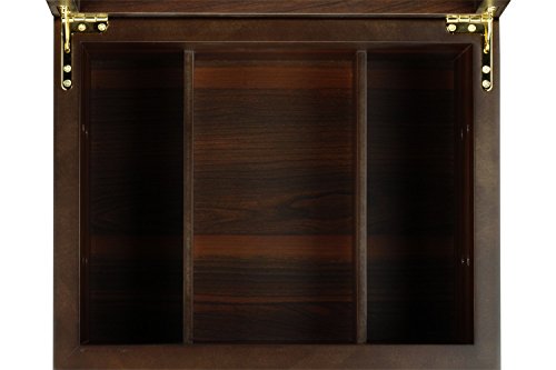 Langer & Messmer Caja de madera München con compartimientos para artículos de cuidado de zapatos, marrón