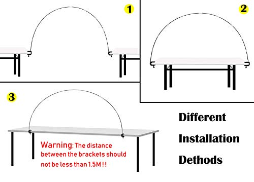 LANGXUN Kit de Arco de Globo Negro, Kit de Arco de Arco semicircular de Globo 2 Clips Ajustables para Diferentes tamaños de Mesa para Bodas de cumpleaños y Fiestas de graduación