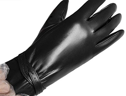 Lannister Fashion Mujeres Hombres De Invierno Guantes Warme Con Carniceros Pantalla Escuchando (Color : Schwarz, Size : 6.5/:17.5-18.4cm)