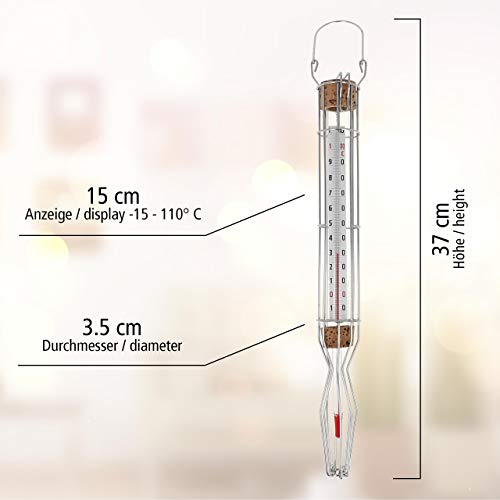 Lantelme Termómetro de alimentos para la conservación análogo a 110 °C en el soporte de alambre 4419