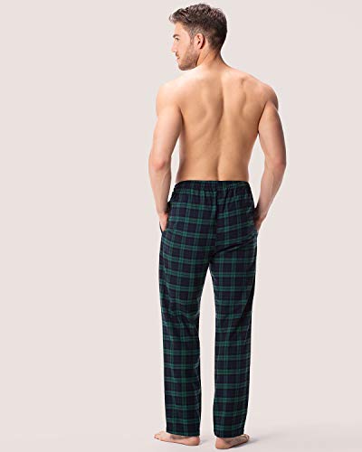 LAPASA PerfectSleep - Pijama de 100% Algodón Franela con Estampado Escocés para Hombre M39