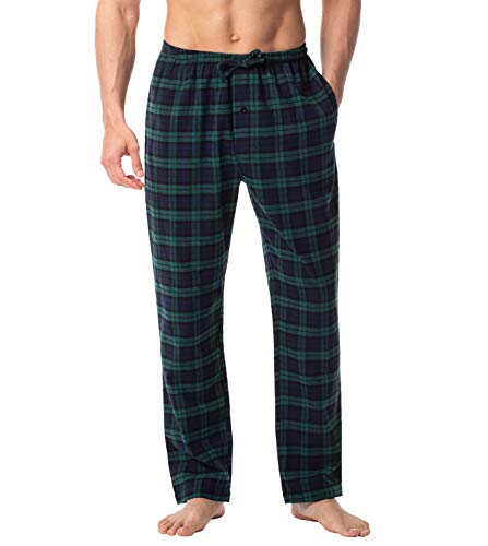 LAPASA PerfectSleep - Pijama de 100% Algodón Franela con Estampado Escocés para Hombre M39