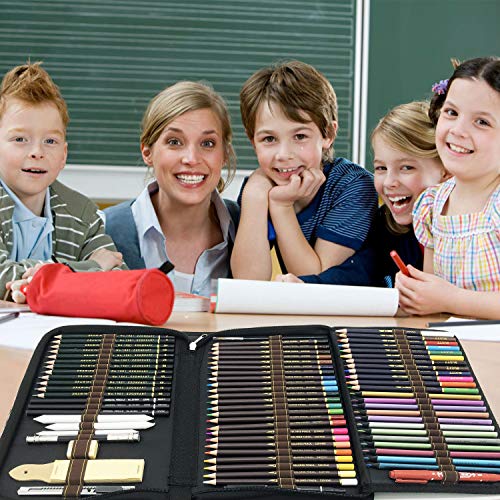 Lápices de Colores,lapiz de madera,Materiales para Dibujo Artistico,Kit de Dibujar y Pintura para Niños-Set de 75 lápices de Colores Mejores lápices para Colorear para Artistas,Estudiantes y Adultos