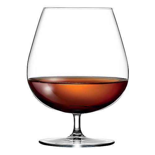 Large CRYSTAL Cognac Glasses - Hi Quality Cognac Balloon Glass Set of 2 - Perfect for Brandy, Whisky, Baileys