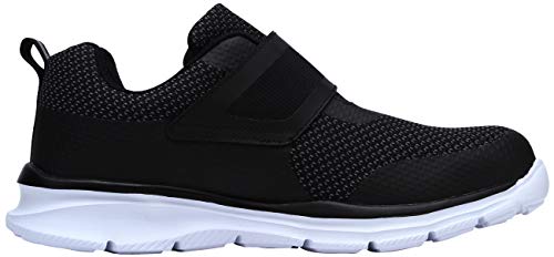 LARNMERN Zapatos de Seguridad Hombres LM180121 SBP Zapatillas de Trabajo con Punta de Acero Ultra Liviano Reflectivo Transpirable(44 EU,Blanco Negro)