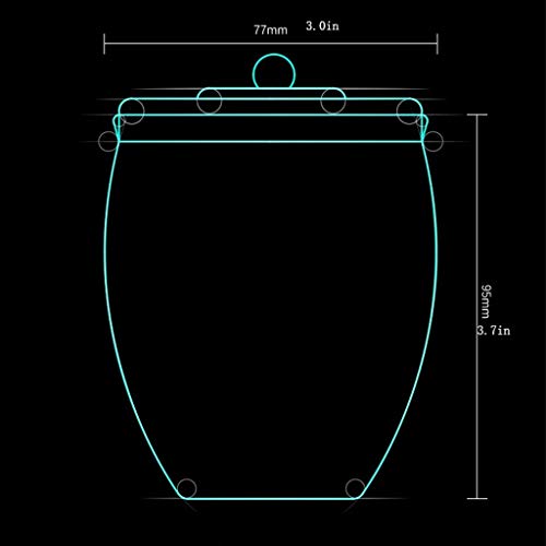 Lata para almacenaje de té Latas exquisito té de vidrio, latas almacenamiento de alimentos, latas de comida, latas de té a granel / cajas de té / café / Latas latas de café / Especias Tuerca de almace