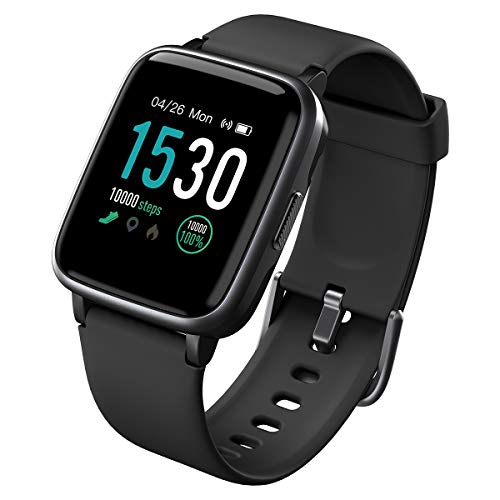 LATEC Pulsera Actividad Reloj Inteligente Impermeable IP68 Smartwatch Pantalla Táctil Completa con Pulsómetro Cronómetro Pulsera Deporte para Hombres Mujeres Niños con iOS y Android