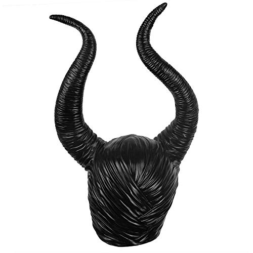 Latex Maleficent Hat Horns Evil Queen Custume Sombrero de Cosplay Halloween