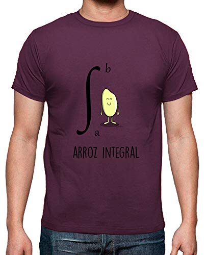 latostadora - Camiseta Arroz Integral para Hombre Burdeos XXL