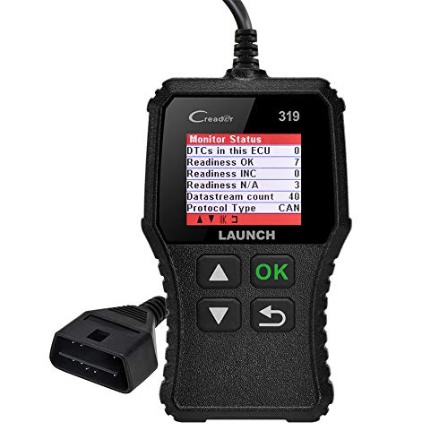 LAUNCH CR319 Code Reader OBD2 para Diagnosis Vehículos Motor Gasolina con Puerto OBD de 16 Pines y Test de Emisiones ITV (Versión Superior a CR3001)