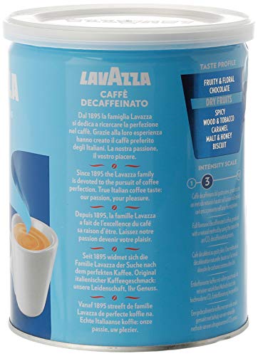 Lavazza Café Molido Espresso Dek Classico, Descafeinado 250 g