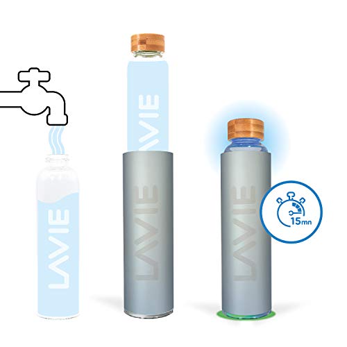 LaVie Pure es un Innovador Purificador de Agua con luz UVA Que Funciona Sin Consumibles. Transforme su Agua del Grifo en Agua Pura y Deliciosa en 15 Minutos. Capacidad 1 L