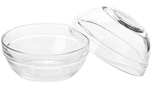 Lawei Juego de 12 cuencos de cristal – 3,5 pulgadas Mini cuencos de servir, ensaladera de vidrio para cocina preparación, postre, inmersiones, dulces