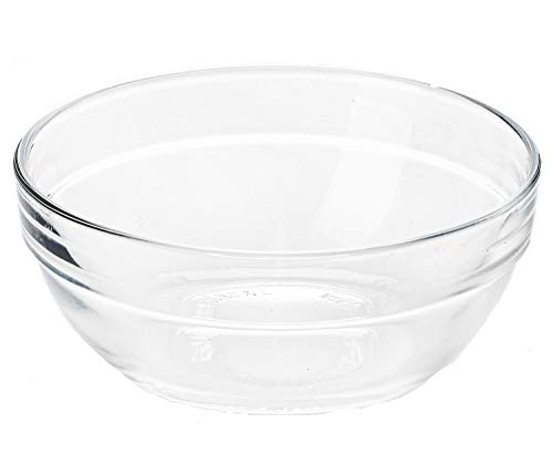 Lawei Juego de 12 cuencos de cristal – 3,5 pulgadas Mini cuencos de servir, ensaladera de vidrio para cocina preparación, postre, inmersiones, dulces