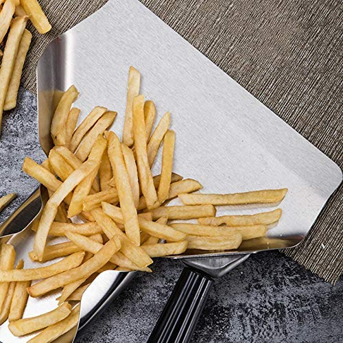 L.BAN Cuchara de Palomitas de maíz de Acero Inoxidable Papas Fritas Ensacadora Pala Utilidad Cuchara para bocadillos, postres, Hielo, Productos Secos Mango único Agarre