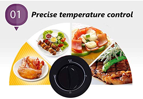 L.BAN Horno eléctrico para Hornear de 6L, tostadora, máquina de panadería para Pizza, Mini Horno multifunción 650W con Temporizador de 15 Minutos para Hornear