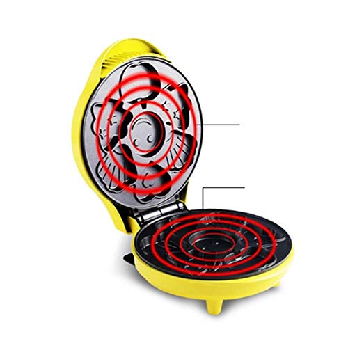 LBF Waflera Eléctrica Wafflera - Inicio Galleta Que Hace la máquina Hace 6 Bandeja de Horno Forma de Dibujos Animados Waffles waflera Antiadherente (Color : 220-240v)