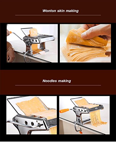 LCYCN Máquina de fabricación casera de pastas caseras de Acero Inoxidable Máquina de fabricación Manual de Fideos Máquina de fabricación casera de Fideos Pasta de Fideos con Espaguetis