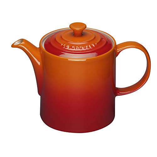 Le Creuset 70703130900000 Tetera clásica, Redonda, Cerámica de gres, Naranja (Volcánico)