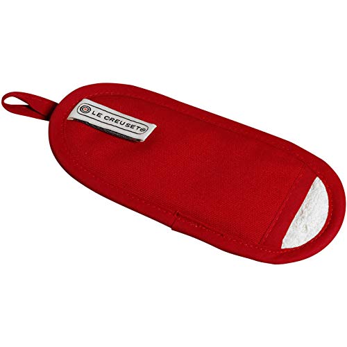 Le Creuset Agarrador para skillet, Ideal para sartenes con mango de hierro fundido, Talla única, Rojo Cereza, Algodón