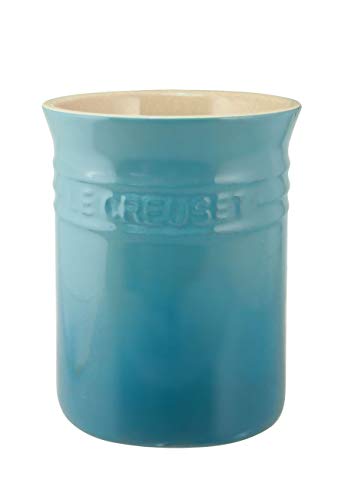Le Creuset Bote para espátulas, 1.1 L, Cerámica de gres, Azul Caribe