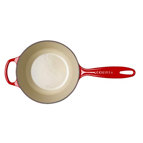 Le Creuset Cazo Evolution de hierro fundido con mango resistente al calor, Redondo, Ø16 cm, 1.2 L, Todas las fuentes de calor, incluso inducción, Cereza