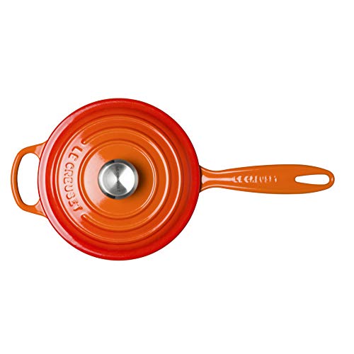 Le Creuset Cazo Evolution de hierro fundido con mango resistente al calor, Redondo, Ø18 cm, 1.8L,Todas las fuentes de calor, incluso Inducción,Volcánico