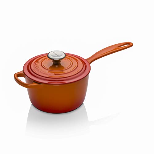 Le Creuset Cazo Evolution de hierro fundido con mango resistente al calor, Redondo, Ø18 cm, 1.8L,Todas las fuentes de calor, incluso Inducción,Volcánico