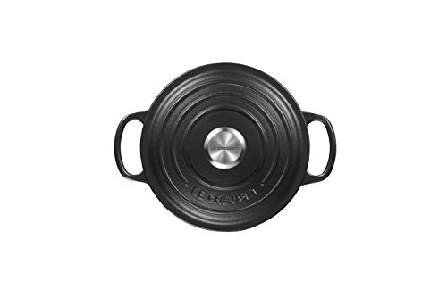 Le Creuset Cocotte Evolution de hierro fundido con tapa, Ø 18 cm, Redonda, Todas las fuentes de calor incl. inducción, 1,8 l, Negro mate