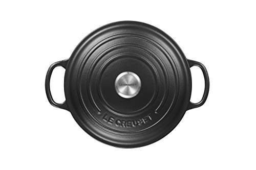 Le Creuset Cocotte Evolution de hierro fundido con tapa, Ø 22 cm, Redonda, Todas las fuentes de calor incl. inducción, 3,3 l, Negro mate