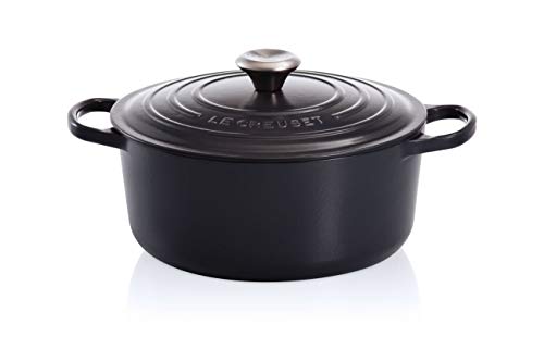 Le Creuset Cocotte Evolution de hierro fundido con tapa, Ø 26 cm, Redonda, Todas las fuentes de calor incl. inducción, 5.3 l, Negro mate