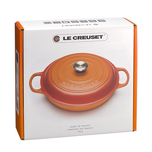 LE CREUSET Evolution Cacerola Baja Redonda, 2 L, para Todas Las Fuentes de Calor, Incl. inducción, Hierro Fundido, Azul (Caribe), 26 cm