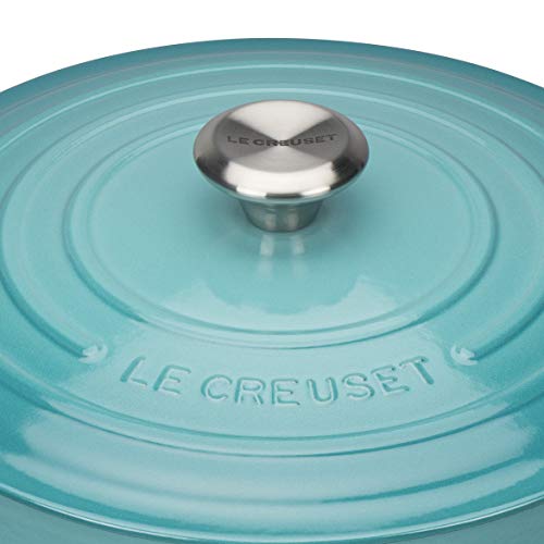 LE CREUSET Evolution Cacerola Baja Redonda, 2 L, para Todas Las Fuentes de Calor, Incl. inducción, Hierro Fundido, Azul (Caribe), 26 cm