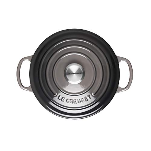 Le Creuset Evolution Cocotte con Tapa, Redonda, Todas Las Fuentes de Calor Incl. inducción, 4,2 l, Hierro Fundido, Gris(Flint)