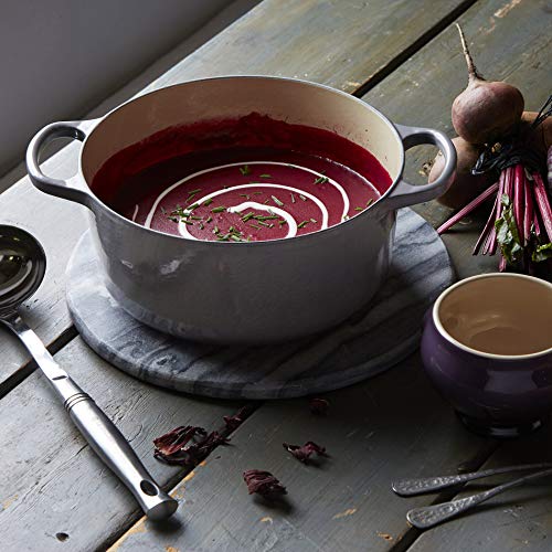 Le Creuset Evolution Cocotte con Tapa, Redonda, Todas Las Fuentes de Calor Incl. inducción, 4,2 l, Hierro Fundido, Gris(Flint)