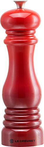 Le Creuset Molinillo de Sal,Plástico ABS, 6.2 x 6.2 x 20.8 cm, Mecanismo de Cerámica, Rojo Cereza