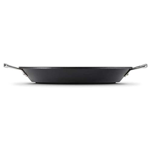 Le Creuset Paellera de aluminio antiadherente, Ø 32 cm, libre de PFOA, para todas las fuentes de calor, incluso la inducción, antracita/plateado