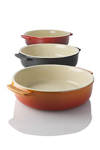 Le Creuset Plato para tapas, Redondo, 500 ml / Ø 14 cm, Cerámica de gres, Rojo(Cereza)