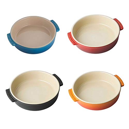 Le Creuset Plato para tapas, Redondo, 500 ml y diametro 14 cm, Cerámica de gres, Azul Marseille