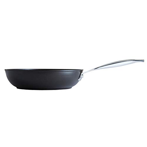 Le Creuset Sartén alta de aluminio antiadherente, Ø 24 cm, libre de PFOA, para todas las fuentes de calor, incluso la inducción, antracita/plateado