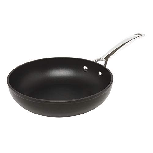 Le Creuset Sartén alta de aluminio antiadherente, Ø 24 cm, libre de PFOA, para todas las fuentes de calor, incluso la inducción, antracita/plateado