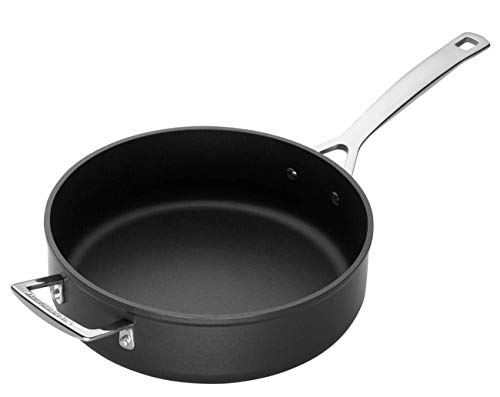 Le Creuset Sauté de aluminio antiadherente, Ø 28 cm, Libre de PFOA, Para todas las fuentes de calor, incluso la inducción, Antracita/Plateado