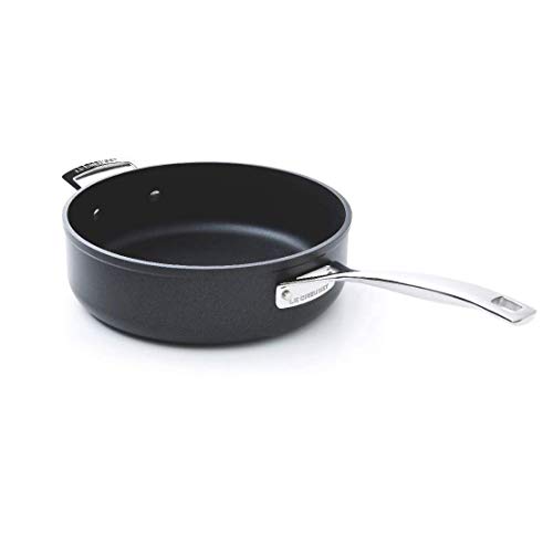 Le Creuset Sauté de aluminio antiadherente, Ø 28 cm, Libre de PFOA, Para todas las fuentes de calor, incluso la inducción, Antracita/Plateado