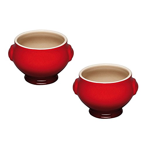 Le Creuset Set de 2 soperas, 600 ml cada una, Cerámica de gres, Cereza