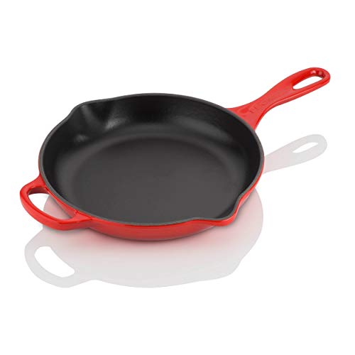 Le Creuset Skillet Evolution de hierro fundido, Redonda, diametro 23 cm, Para todas las fuentes de calor, incluye inducción, Cereza