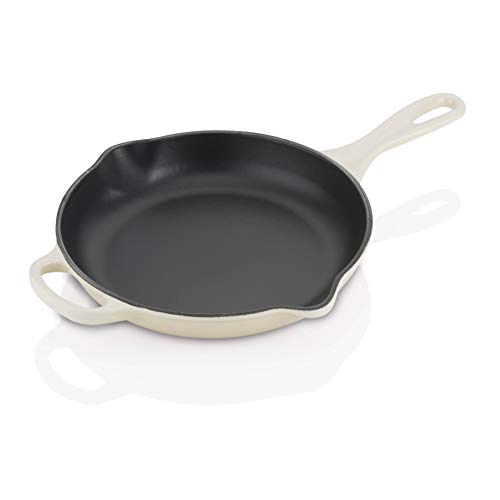 Le Creuset Skillet Evolution de hierro fundido, Redonda, diametro 23 cm, Para todas las fuentes de calor, incluye inducción, Cream