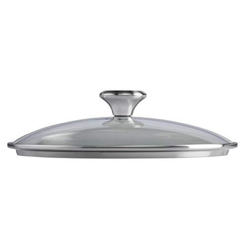 Le Creuset Tapa de cristal, Ø 24 cm, Práctico accesorio para las gamas de aluminio y hierro fundido, mango remachado de acero inoxidable