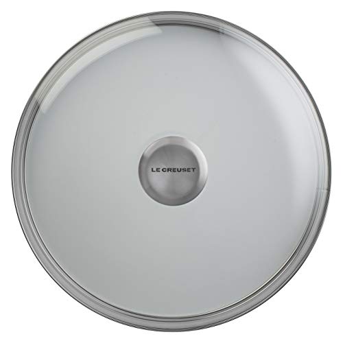 Le Creuset Tapa de cristal, Ø 28 cm, Práctico accesorio para las gamas de aluminio y hierro fundido, mango remachado de acero inoxidable