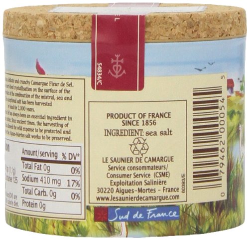 Le Saunier De Camargue Fleur De Sel Sea Salt, 4.4 Ounce Canisters