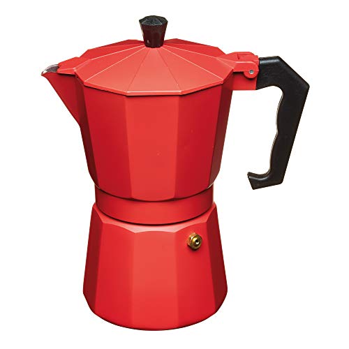 Le 'Xpress – 290 ml estilo italiano Espresso cafetera eléctrica, color rojo